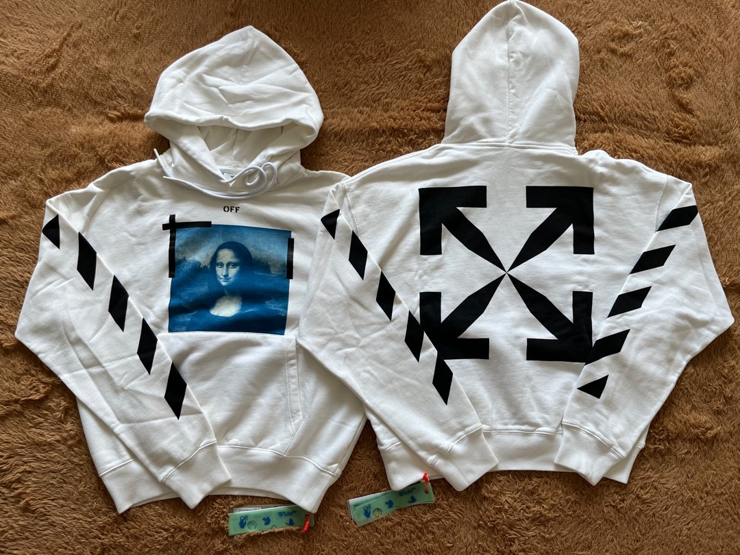 White mona lisa hoodie cheap