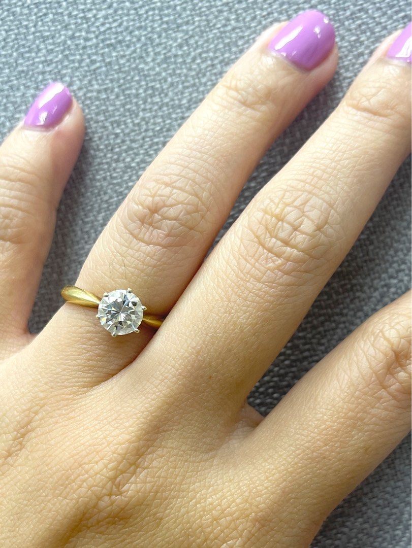 Real gold with lab diamonds hot sale