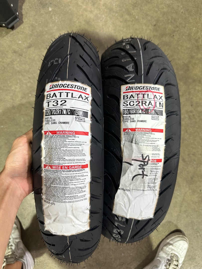 BRIDGESTONE BATTLAX T32 / SC 2 RAIN XADV750 / FORZA 750 TYRE PROMOTION, Motorcycles, Motorcycle
