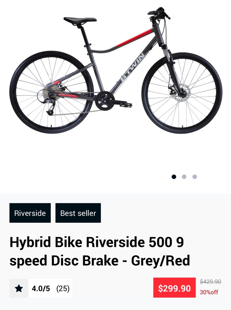 Btwin riverside shop 500 hybrid cycle