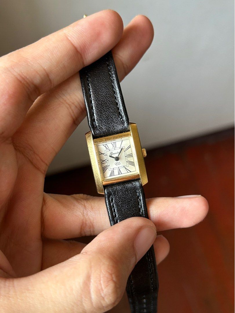 Cartier womens store watch black strap