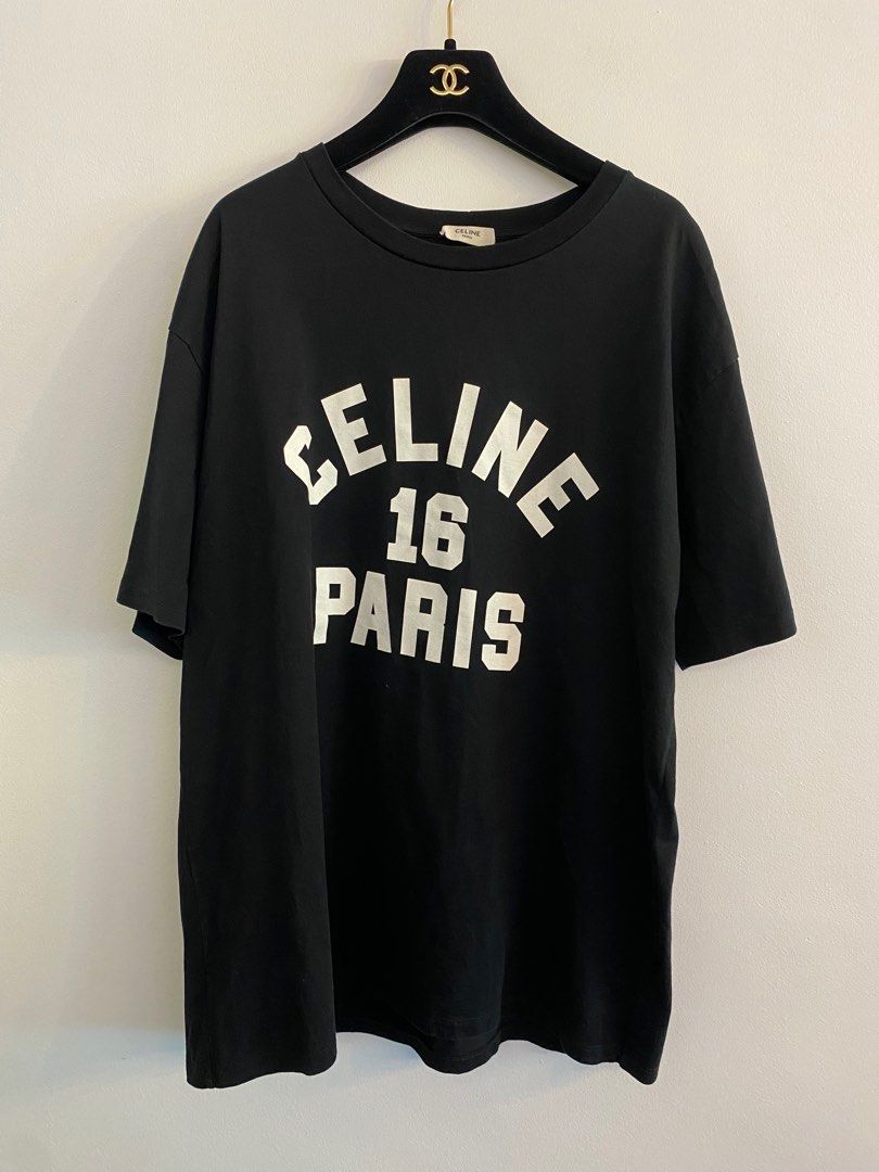 CELINE 16 LOGO T-SHIRT, Luxury, Apparel on Carousell
