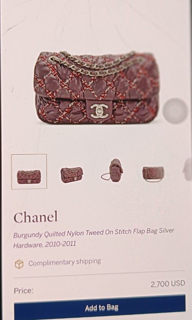 Chanel flap quilted nylon (Category: Luxury Bags & Wallets) located in Antipolo. Submitted by msshop26 (Listing ID 1253678879, Image 2). Description: .
