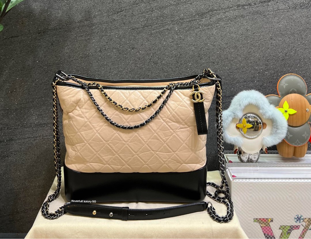 Chanel gabrielle 2025 bag beige black
