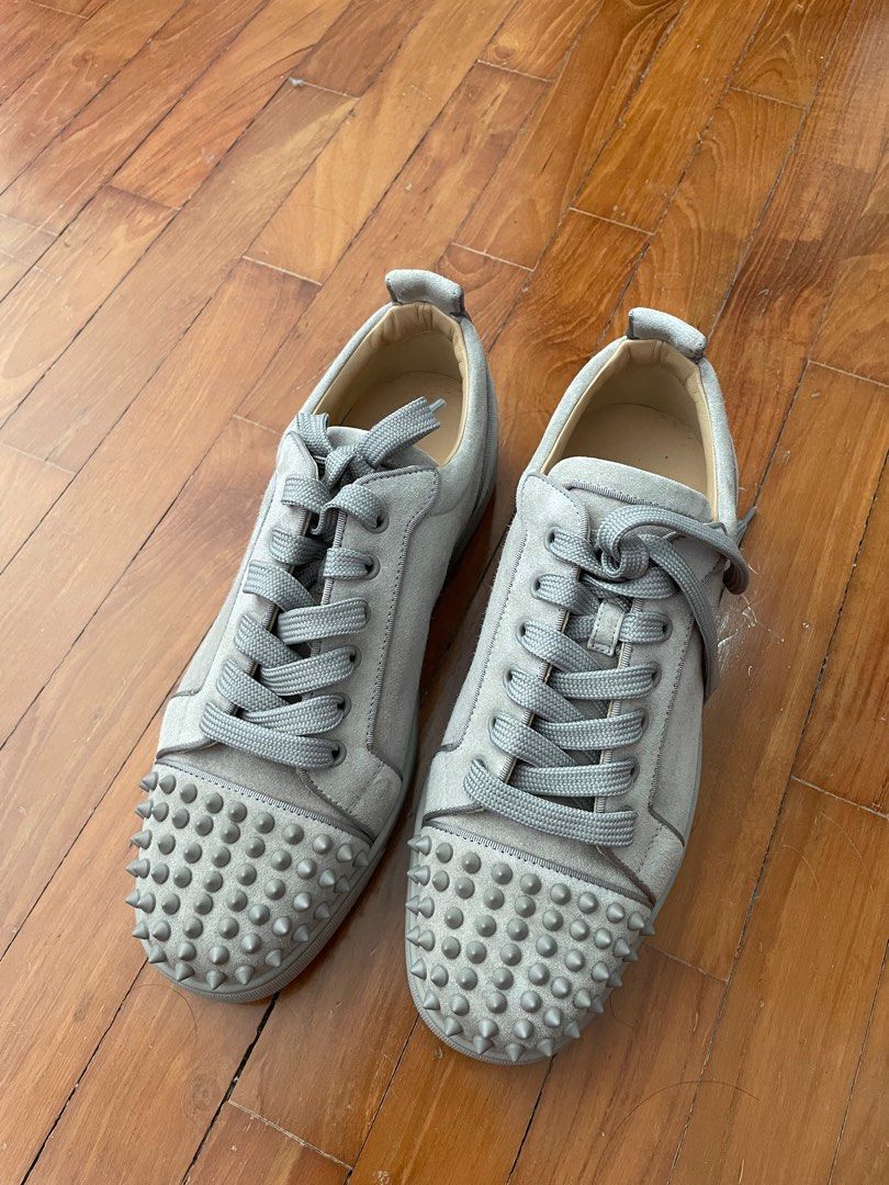 Christian Louboutin louis spike grey suede LV Gucci, Men's Fashion, Footwear,  Sneakers on Carousell