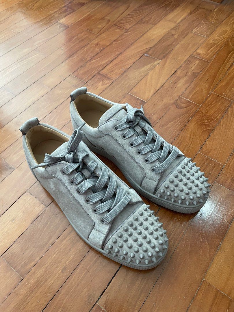 Christian Louboutin louis spike grey suede LV Gucci, Men's Fashion, Footwear,  Sneakers on Carousell