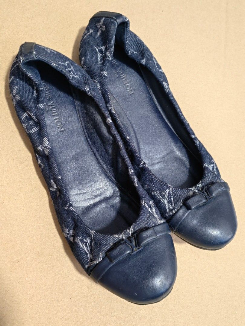 Clearance]ORI Used Louis Vuitton LV Denim Ballerina Flat Shoes Authentic,  Luxury, Sneakers & Footwear on Carousell