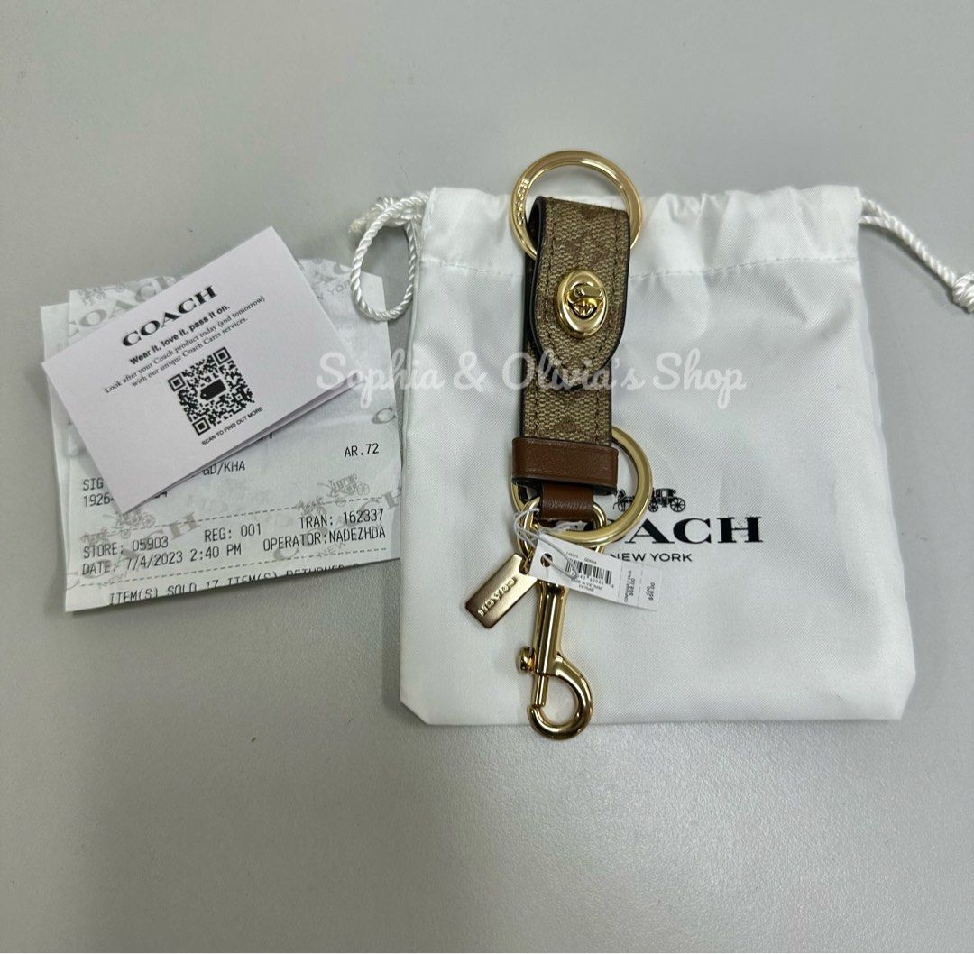 Coach, Accessories, Nwt Authentic Coach Leather Heart Keychain