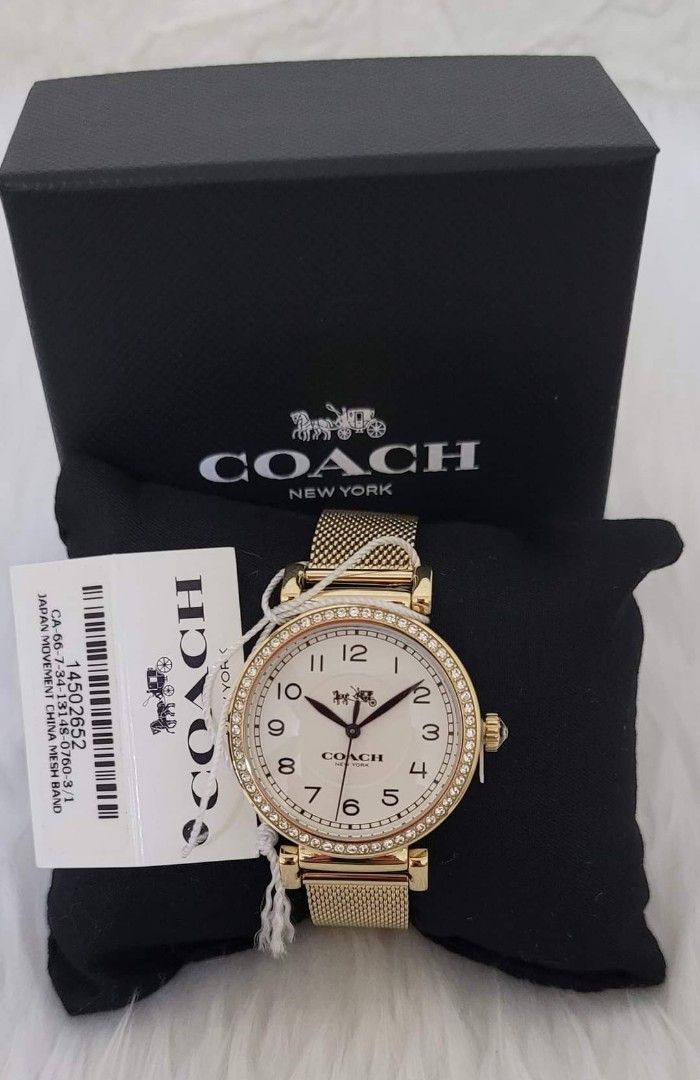 Coach Mesh Gold Watch Women s Fashion Watches Accessories