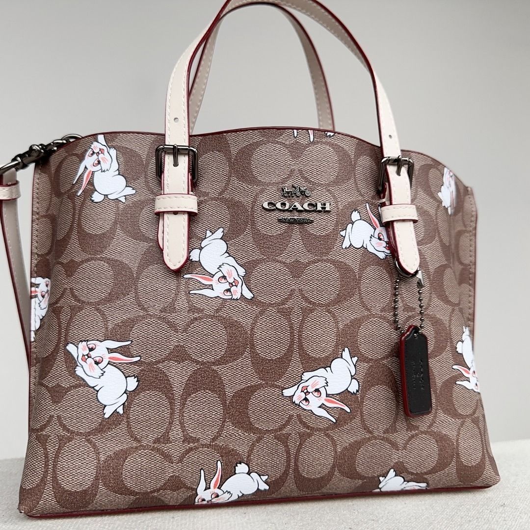 Coach Mollie Tote 25 In Signature Canvas With Rabbit Print (Women ...
