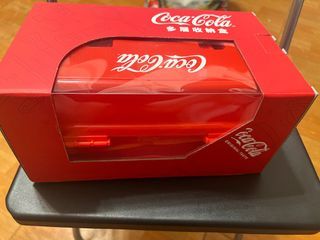 限量可口可樂Coca-Cola多層收納箱；紅色；長27、寬17、高13公分；售出不退