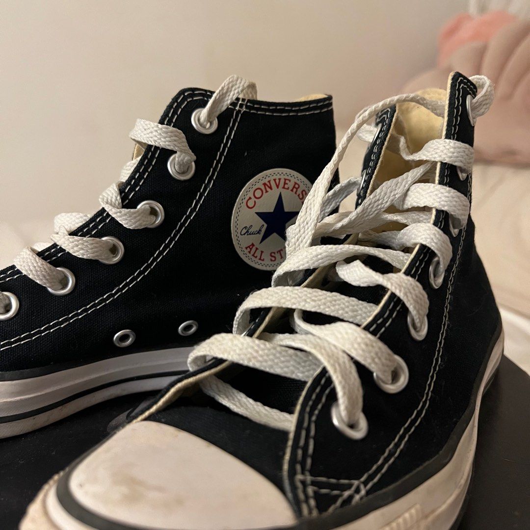 Used black hotsell high top converse