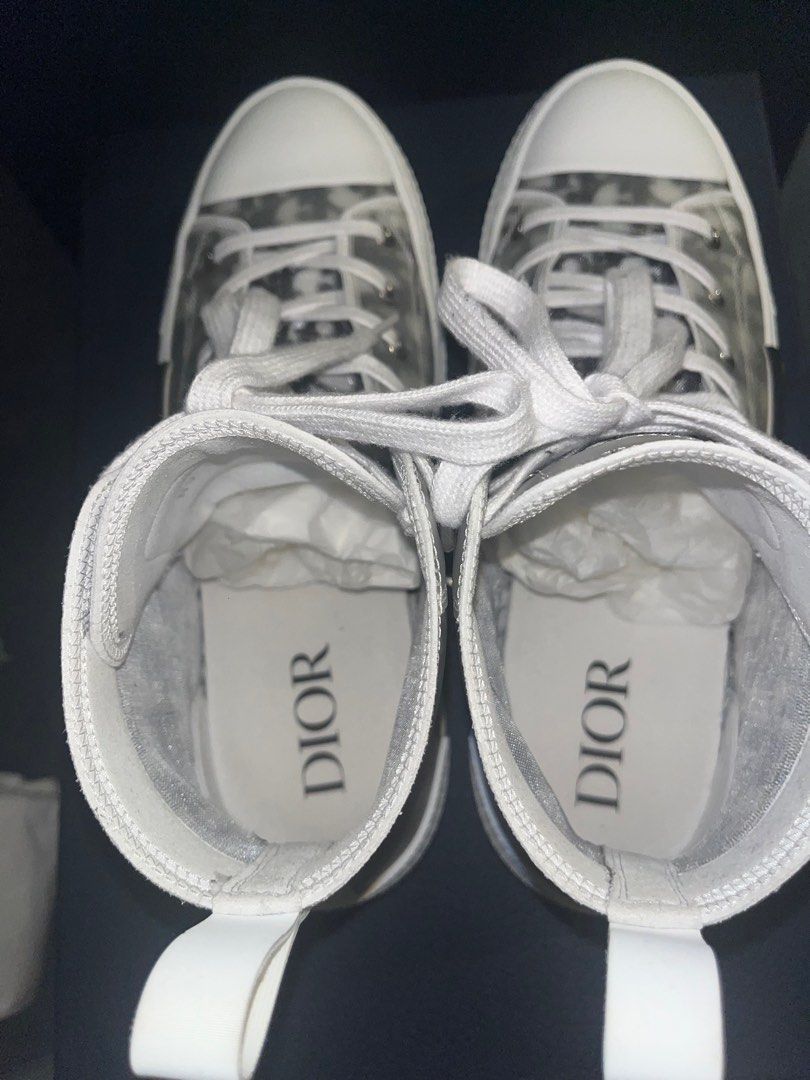 Dior B23 High Top White Black Luxury Sneakers Footwear on