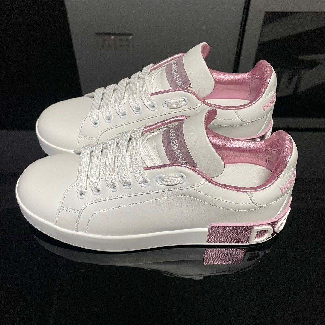 Dolce Gabbana Calfskin Nappa Portofino Sneakers Women s Fashion