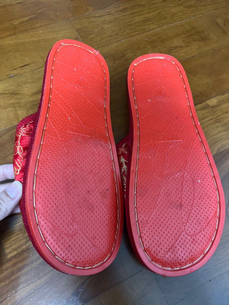 Double happiness Chinese wedding slippers ladies Women s