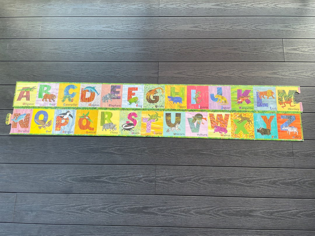 Eric Carle Alphabet Floor Puzzle Kids Learning, Hobbies & Toys, Toys