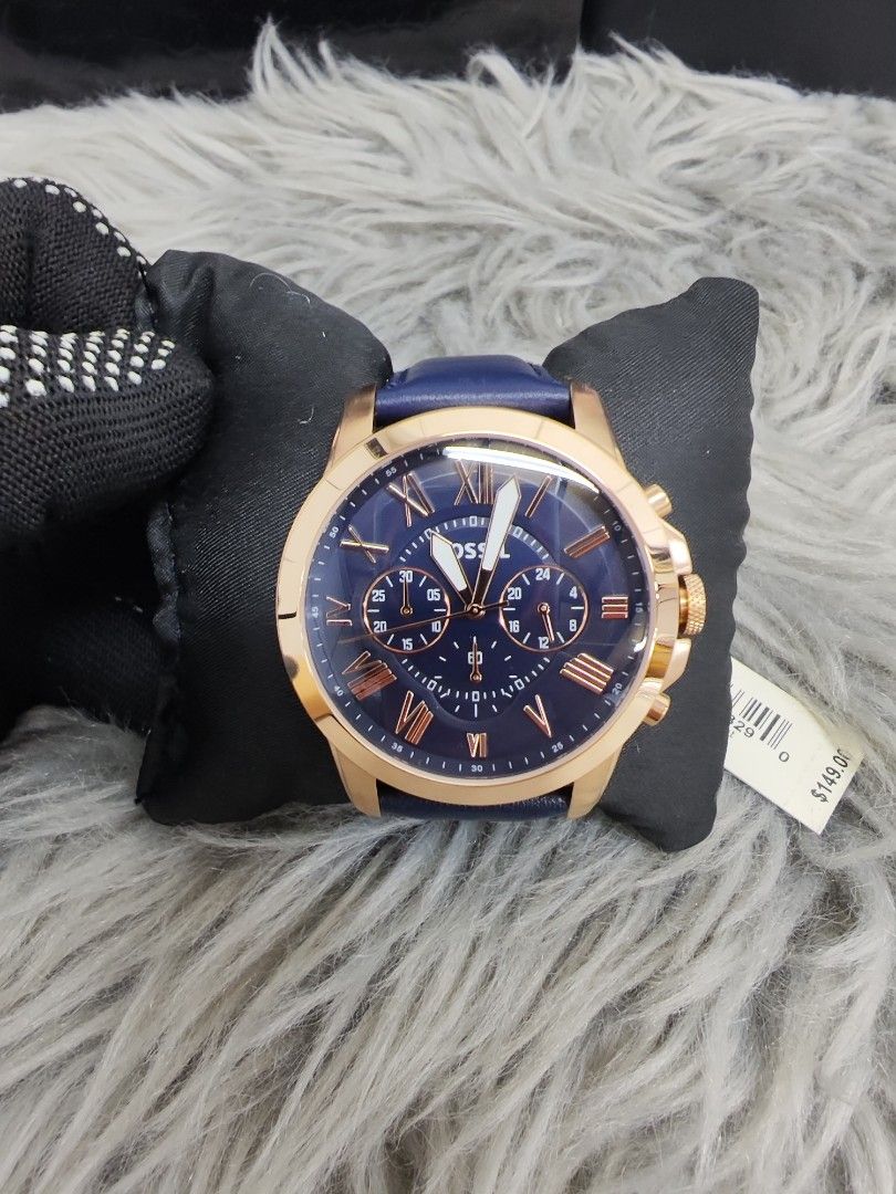 Fossil Chronograph Leather men jam tangan Lelaki Luxury Watches