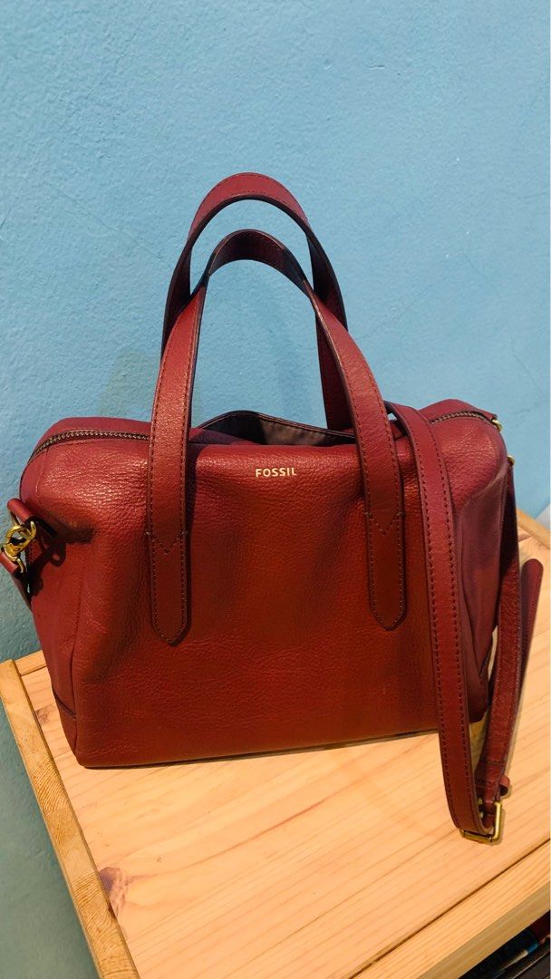Fossil sydney satchel cabernet 2025