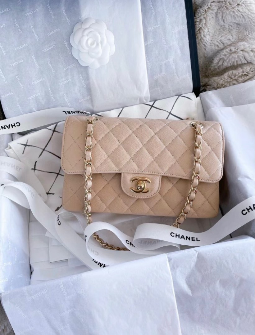 [Full Set] Chanel Classic Flap Small Beige Claire (not 23K/ 23B