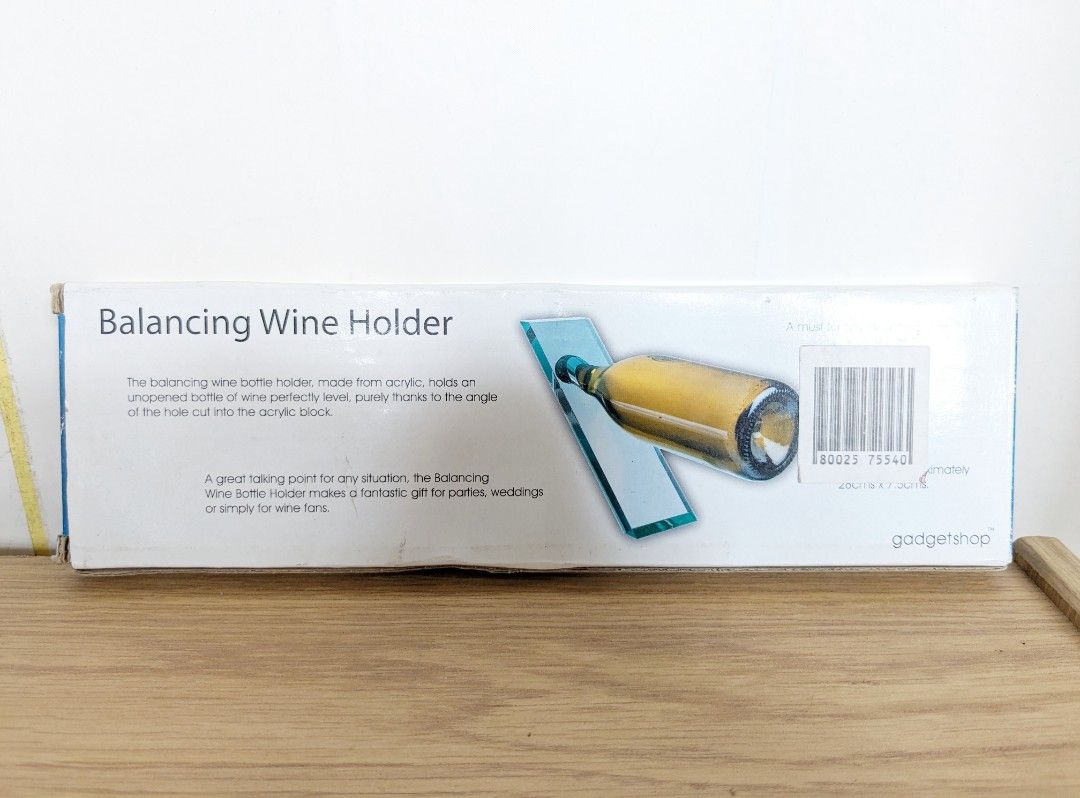 Gadgetshop Balancing Wine Holder (Category: Other Kitchenware & Tableware) located in Manila. Submitted by little_ek_house (Listing ID 1253631916, Image 3). Description: Surplus UK imported 📍Location: Las Piñas, Manila ▶️ NO PHYSICAL STORE ▶️Ships Nationwide ▶️ Shipping fee shouldered by the buyer ▶️ COD on small items (sf is much higher) ▶️ Payment first in big items (if bus or cargo) ▶️ Lalamove ▶️ J&T Express ▶️ Shopee Check out (addtl 10% it