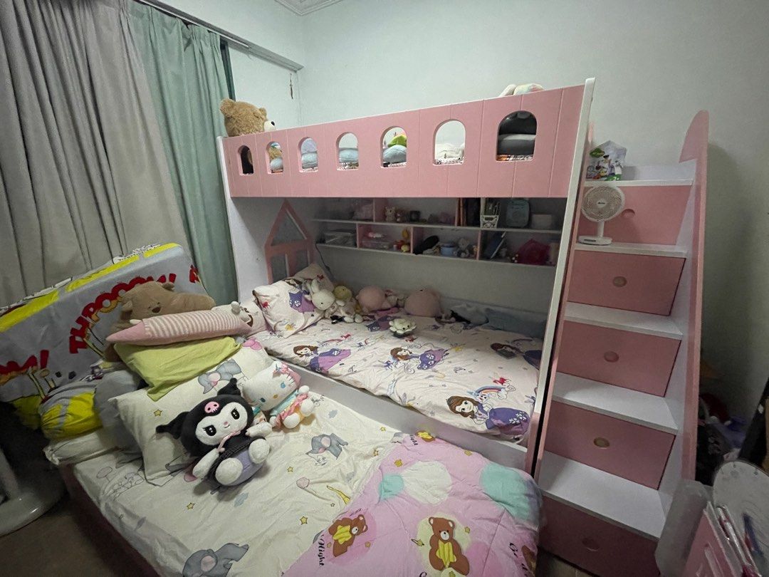 Double deck shop bed for girls
