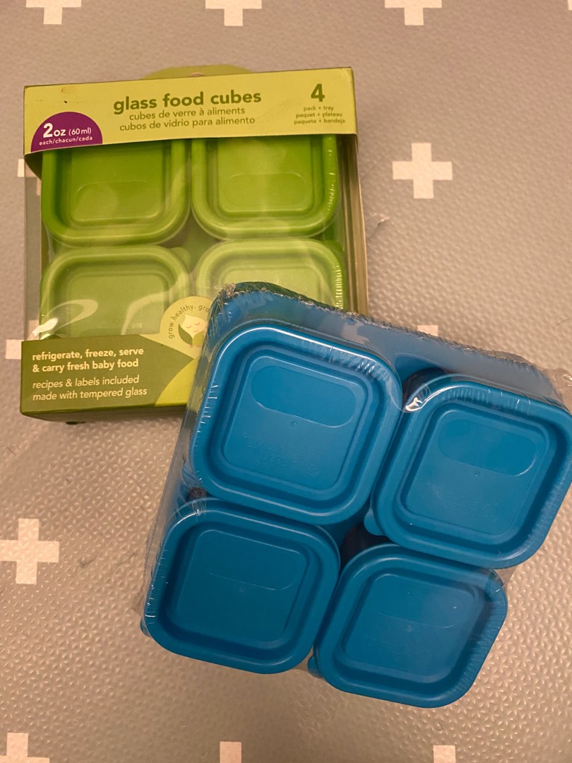 Green Sprouts Glass Food Cubes both sets, Babies & Kids, Nursing