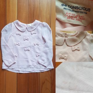 H&M Bows Long Sleeve Top for Girl // Atasan Anak