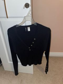 H&M long sleeved black shirt