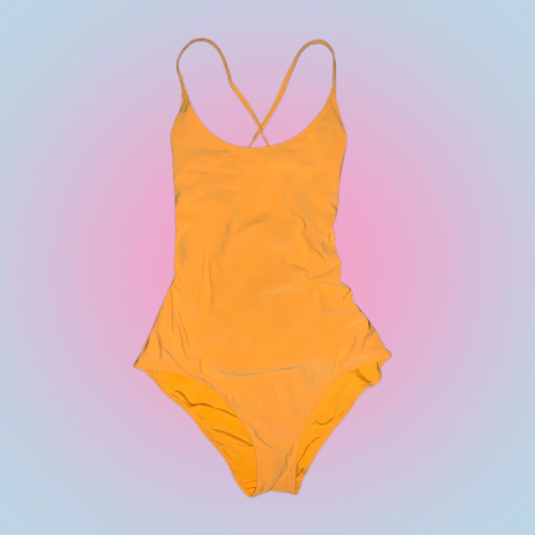 H&m yellow shop one piece swimsuit