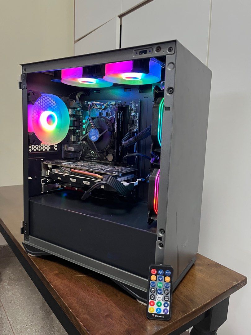 I5 RGB GAMING PC DESKTOP BUDGET CHEAP CPU GTX 1060 6GB 256GB SSD WIFI 6 OFFICE 2021 10 PRO