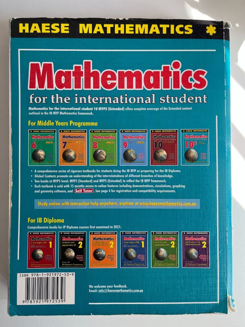 Ib mathematics for the international student 10e haese mathematics