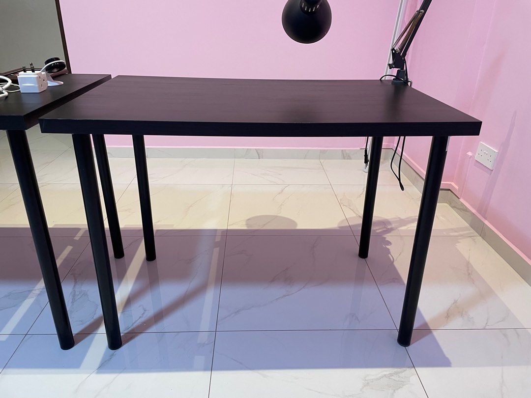 Ikea Linnmon table set ( dark oak), Furniture & Home Living, Furniture