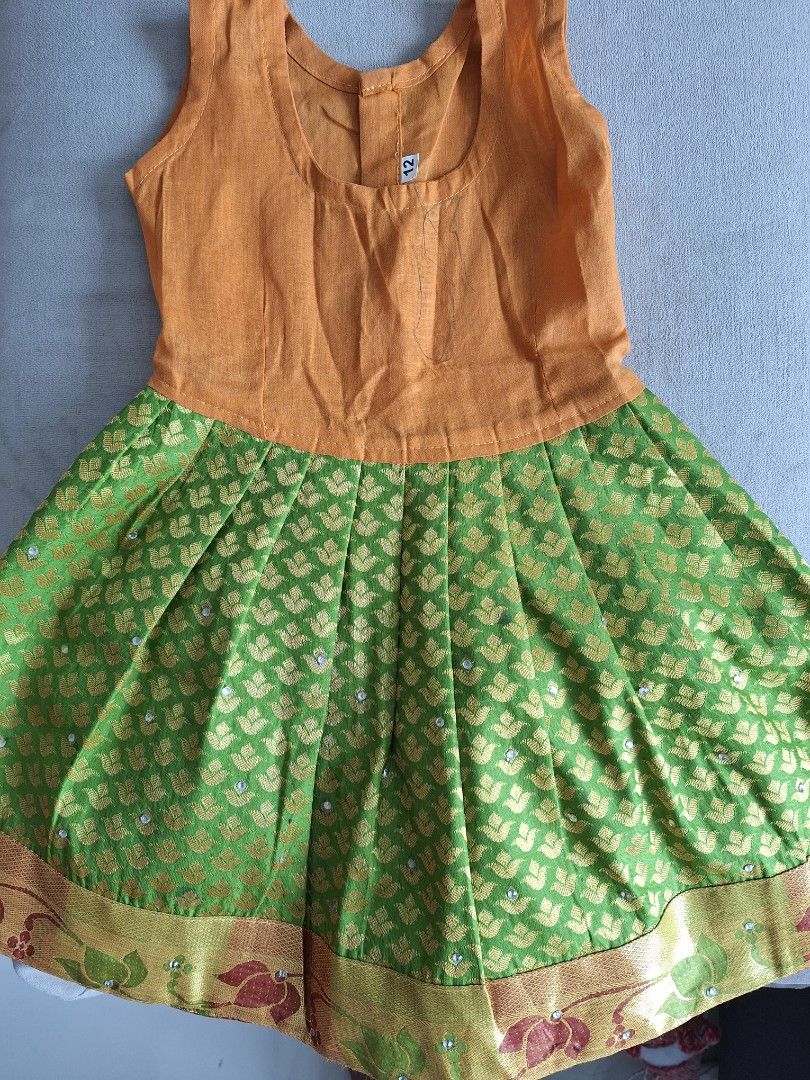 Pattu cheap pavadai frock
