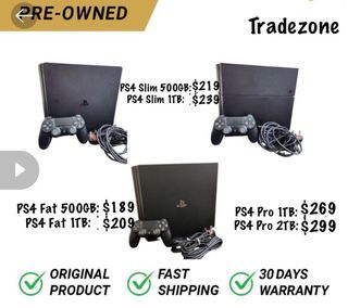 Pre-owned PS4 Fat Console, 2 Tb