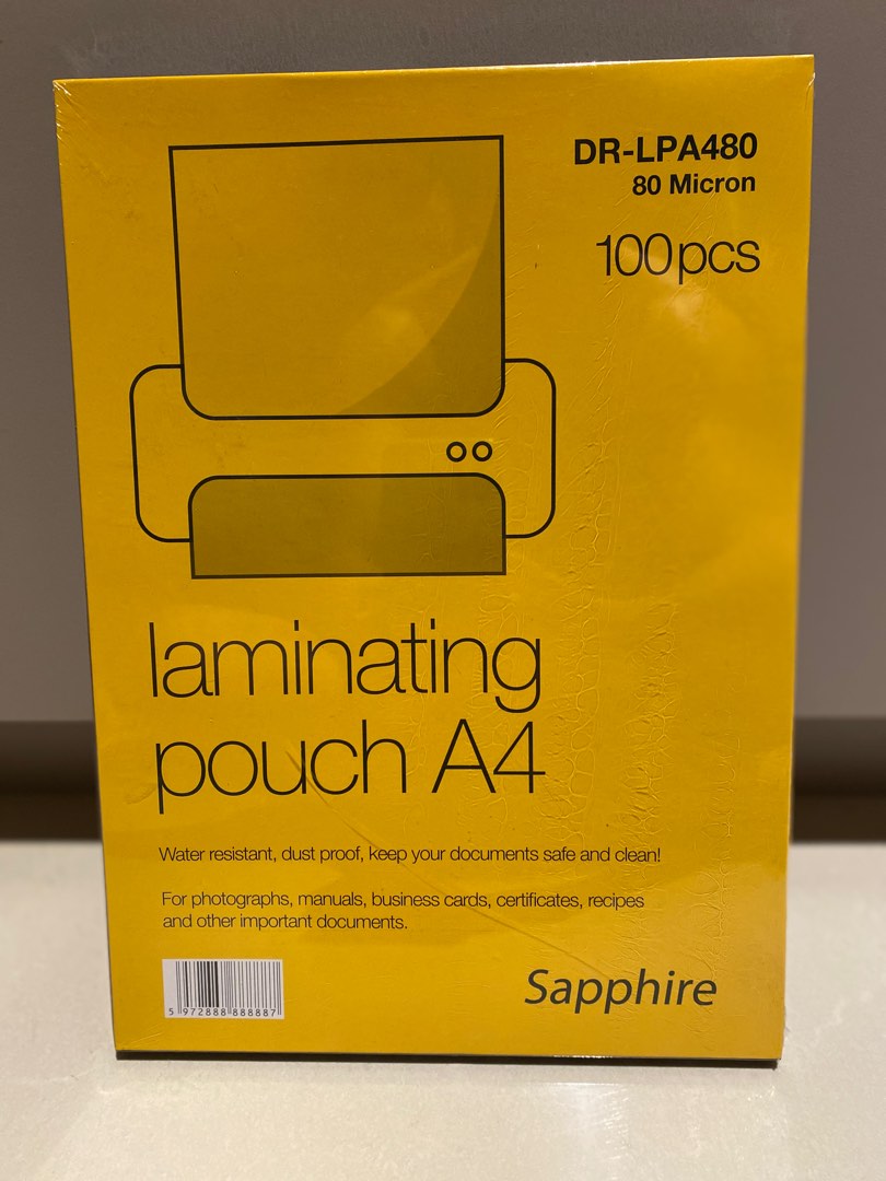 Laminating Pouch A4, Hobbies & Toys, Stationery & Craft, Other