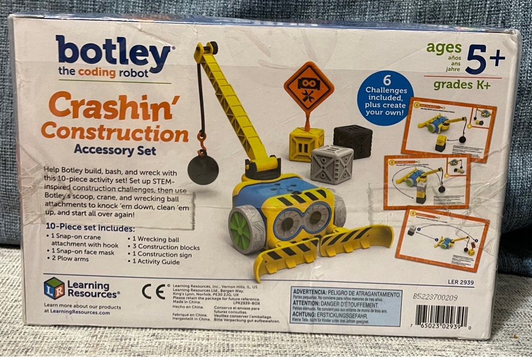 Learning Resources LER2939 Botley Crashin Construction Accessory Set