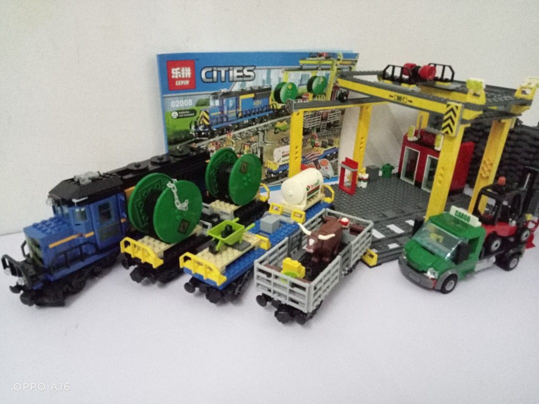 Lepin Cities Cargo Train Assembled, Hobbies & Toys, Collectibles ...