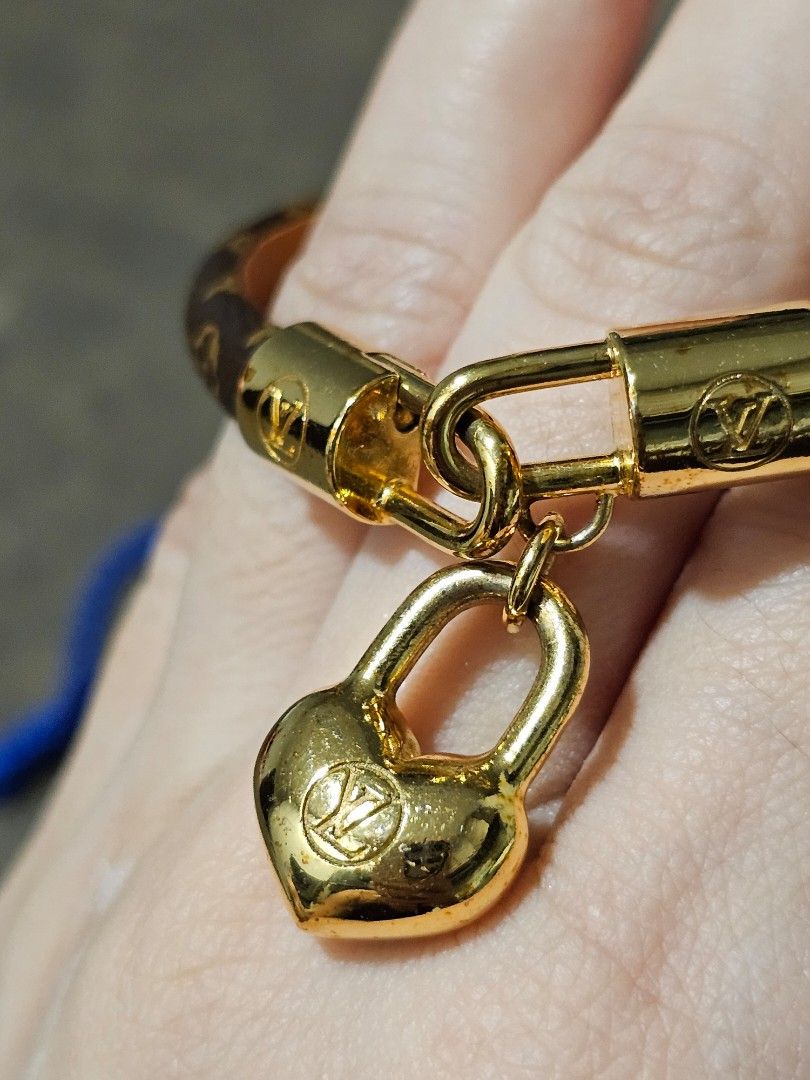 Louis Vuitton Bracelet Chain Monogram M Size 16.5Cm Silver Metal