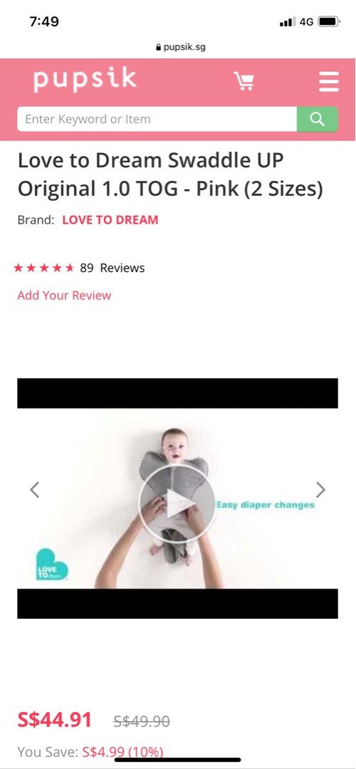 Pupsik love sales to dream swaddle