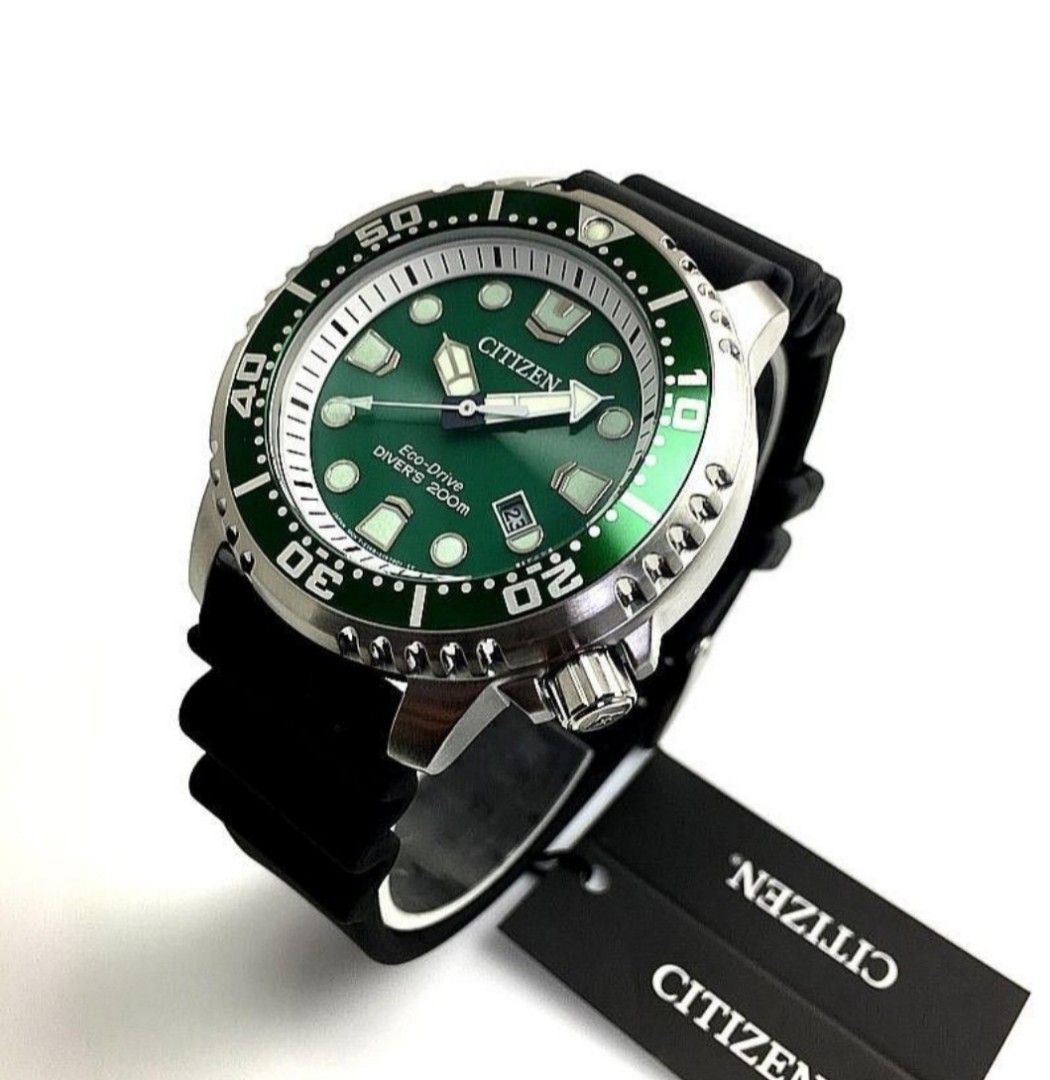 Lowest Price Citizen Promaster Marine Edition Men s Eco Drive Green Dial Rubber Strap Diver s Watch Birthday gift birthday citizen BRAND NEW IN BOX