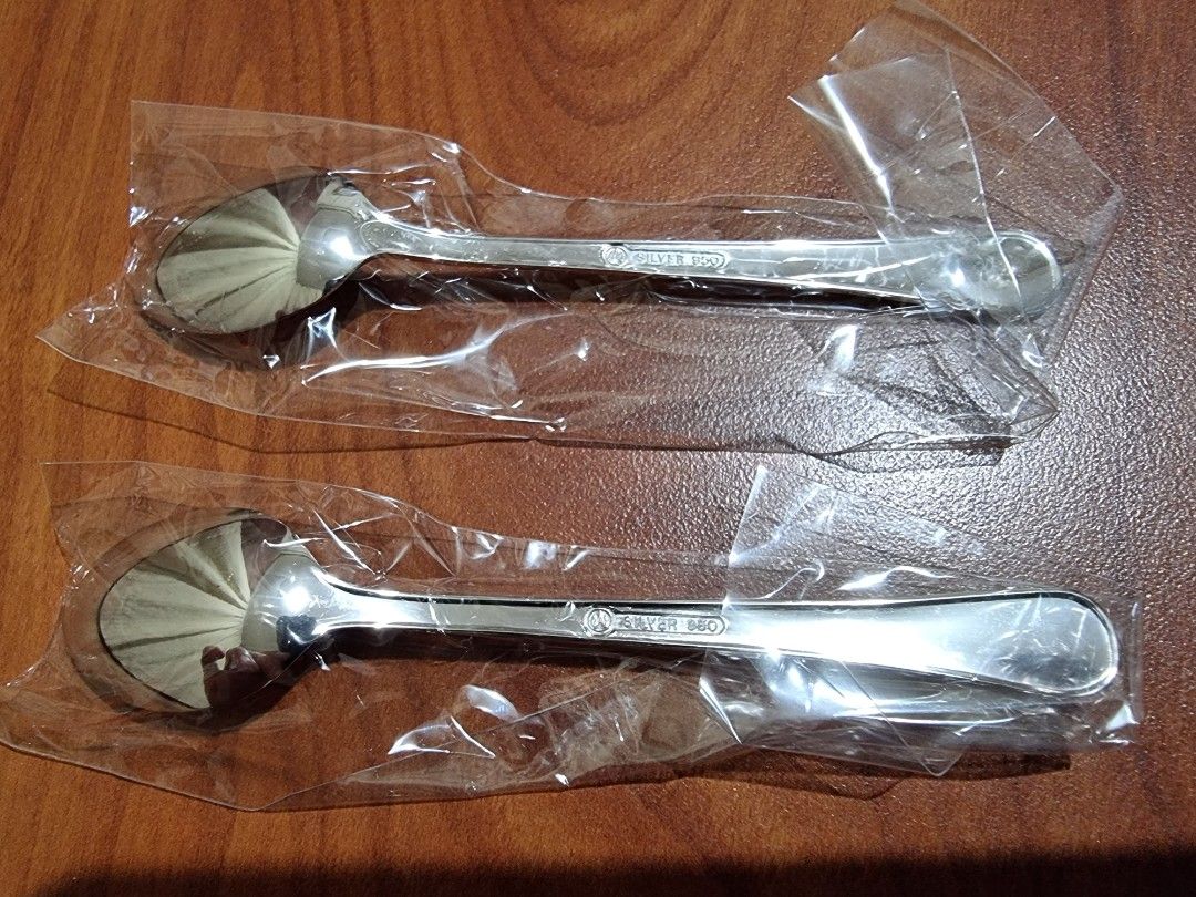 Lucky Wood 950 Silver Coffee Spoon, Furniture & Home Living