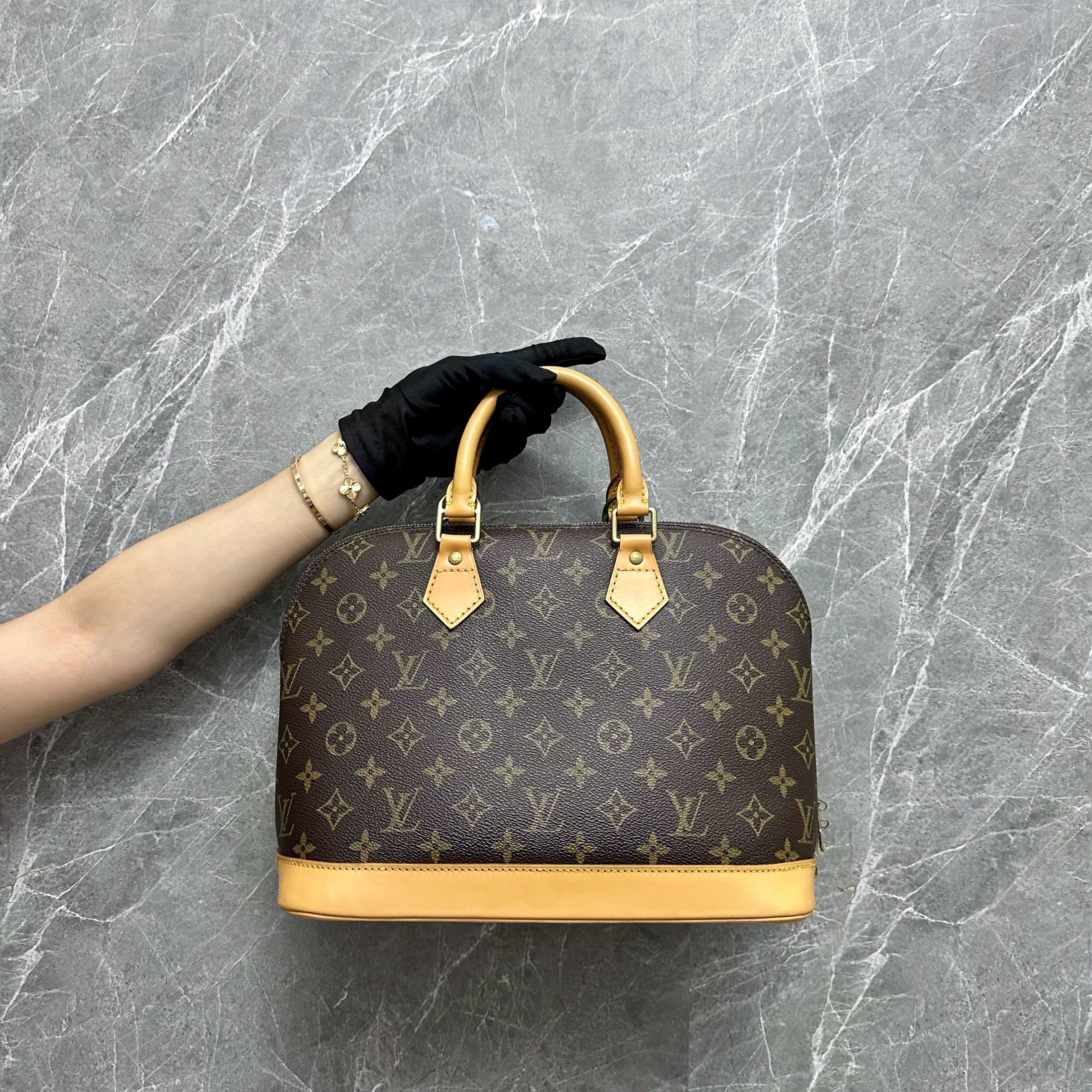 LV Alma Bb Monogram Authentic, Luxury, Bags & Wallets on Carousell