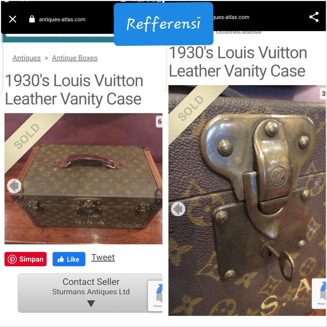 Antiques Atlas - 1930's Louis Vuitton Leather Vanity Case