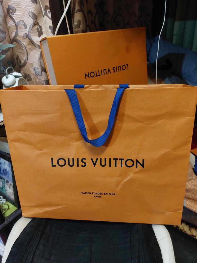 XXL Louis Vuitton Christmas limited edition paper bag, Luxury, Bags &  Wallets on Carousell