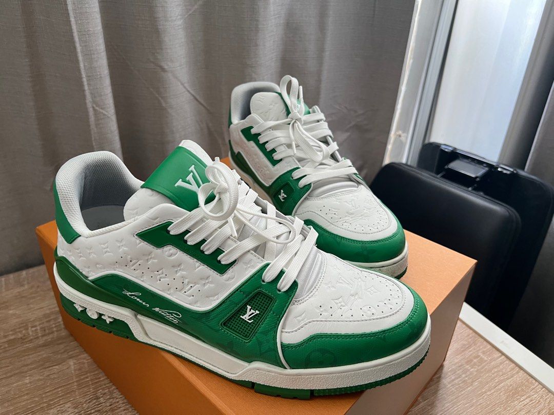Green louis vuitton best sale shoes