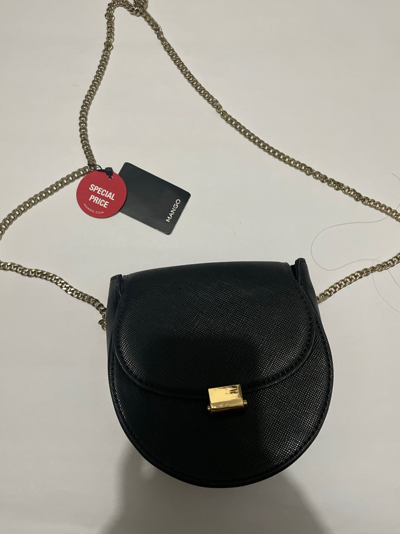 Mango black solid sling bag cheap