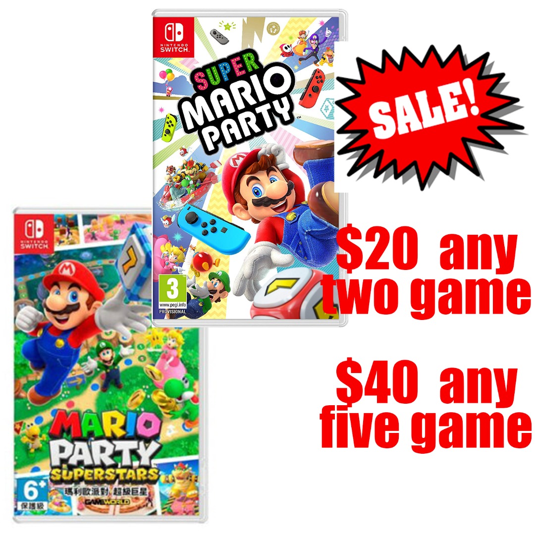 Mario Party Superstars & Super Mario Party switch game, Video Gaming