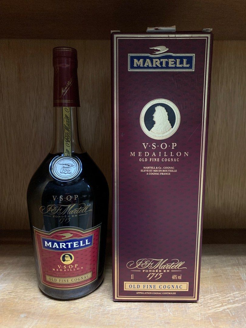 Martell VSOP Medaillan Old Fine Cognac 1L , 嘢食& 嘢飲, 酒精飲料