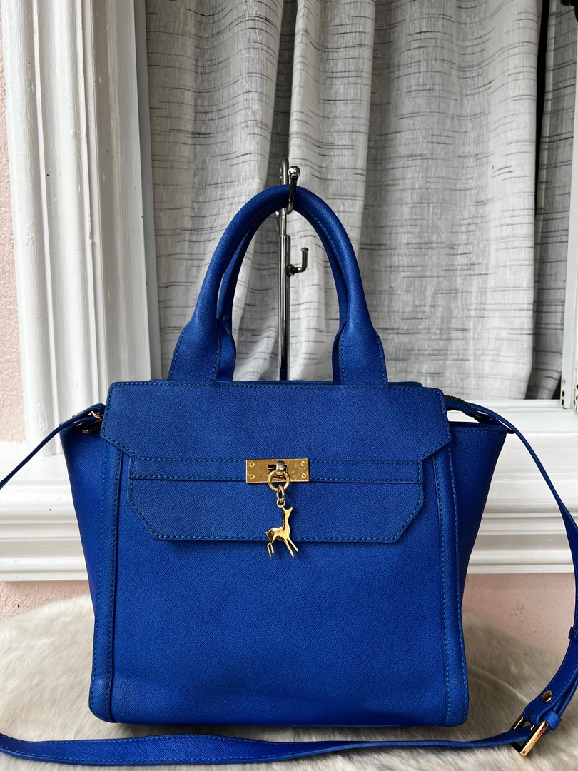 Martine Sitbon Paris 2-way Leather Bag in Blue, Women's Fashion, Bags ...