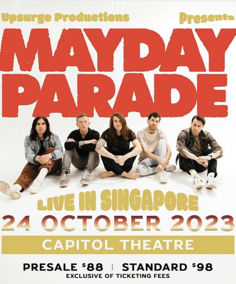 Mayday Parade Standing x2, Tickets & Vouchers, Event Tickets on Carousell